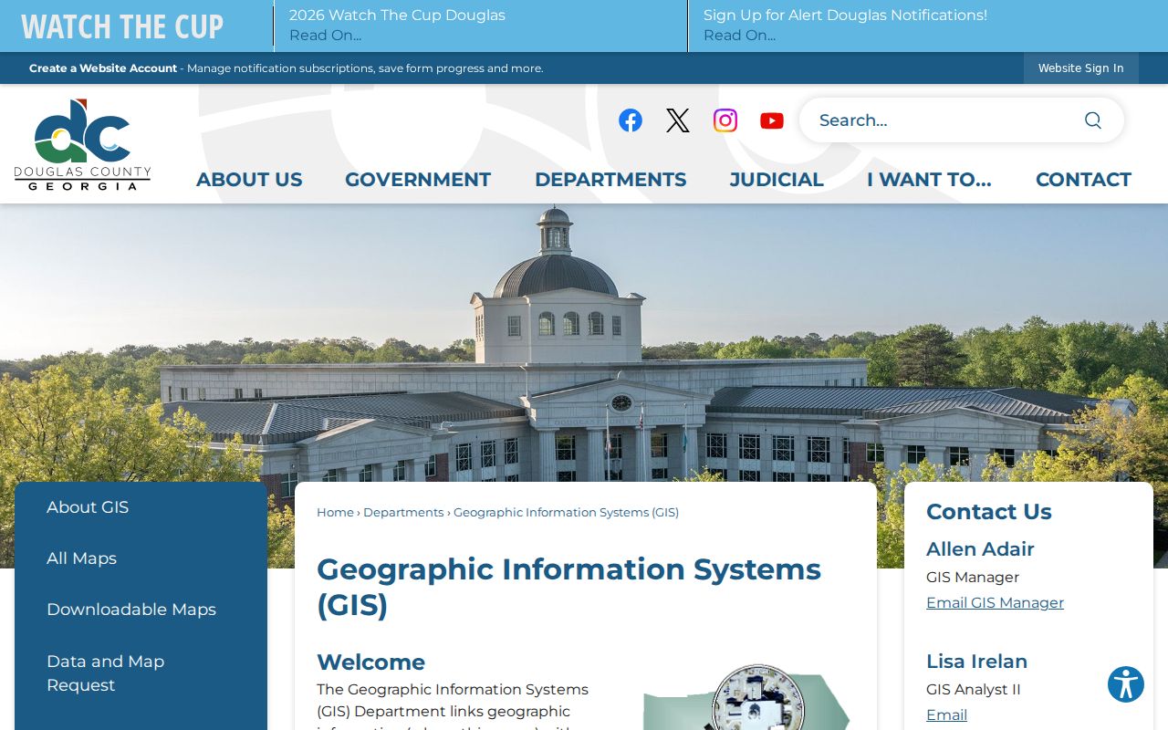 Douglasville people search using the county property information website